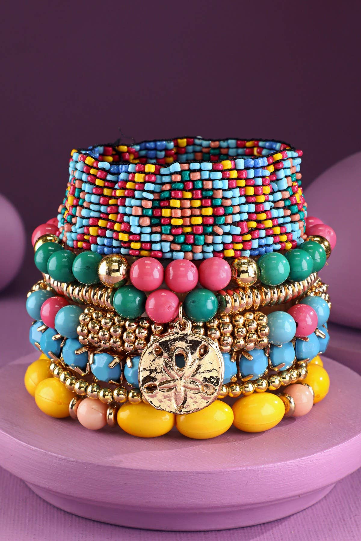 Urbanista – wholesale Beaded bracelet – 7- Layer Decorative Seed Bead Stackable Bracelet 5