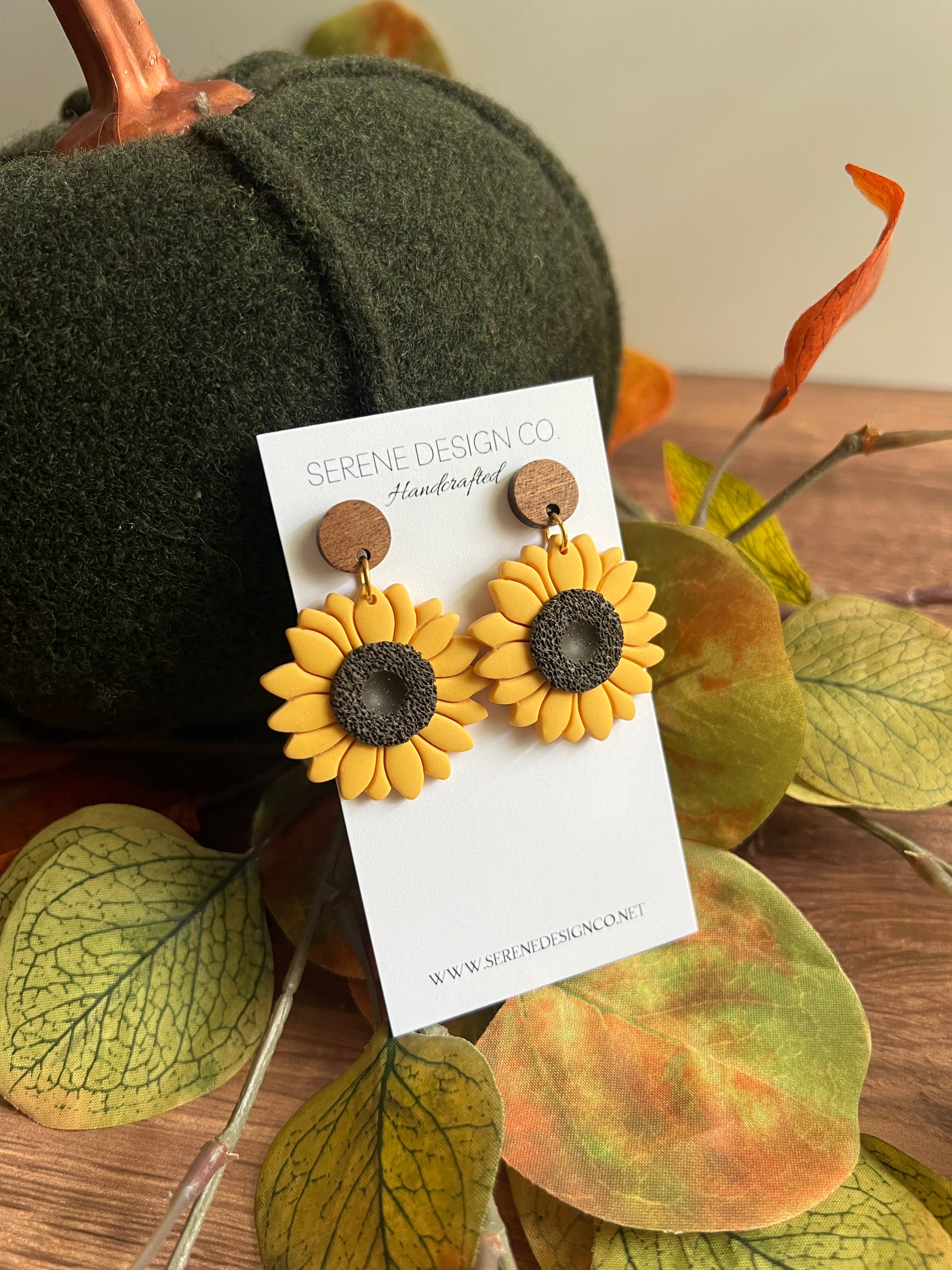Serene Design Co. - Wholesale Dangle Earrings - Sunflower Drop Earrings2