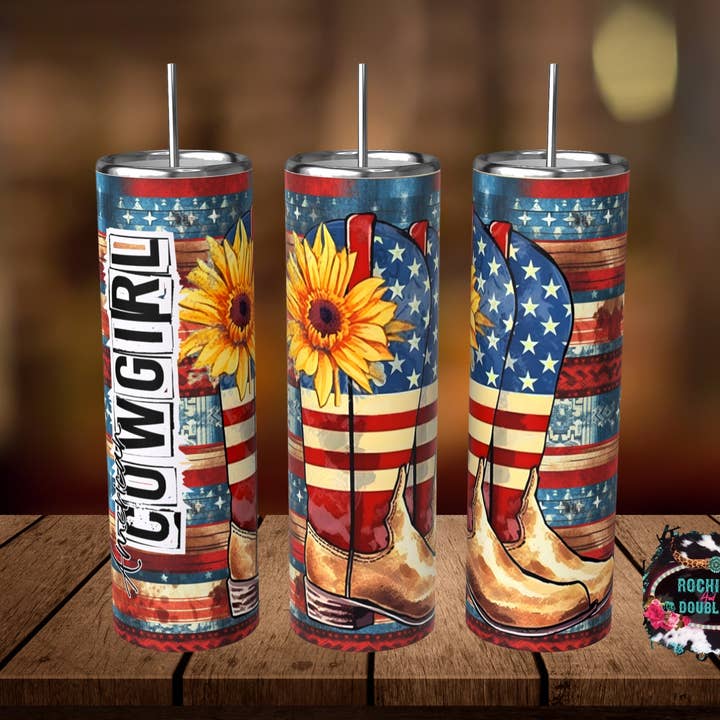 American Cowgirl Tumbler for wholesale by Rockin K and Double J