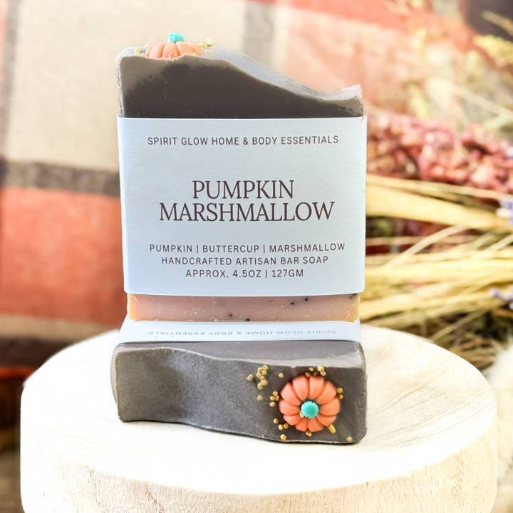 Spirit Glow Home & Body Essentials - Wholesale Bar Soap - Pumpkin Marshmallow- Handcrafted Artisan Soap Bar0