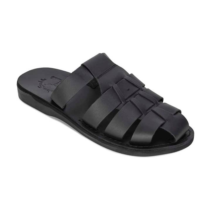 Michael Slide - Leather Pacific Slide Sandal | Black for wholesale by Jerusalem Sandals