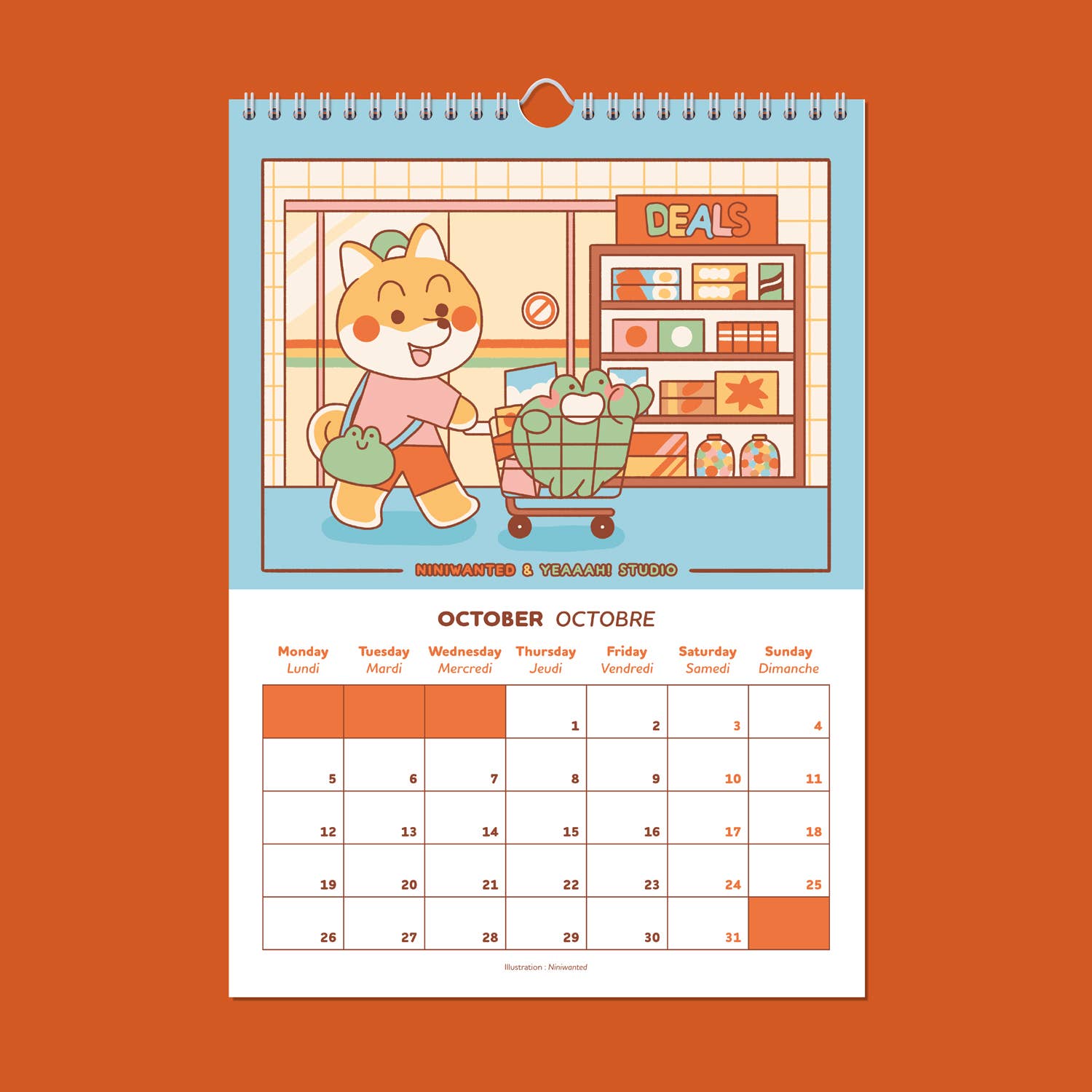 Yeaaah! Studio - Wholesale Calendar - 2026 calendar illustrated by Yeaaah! Studio & Niniwanted10