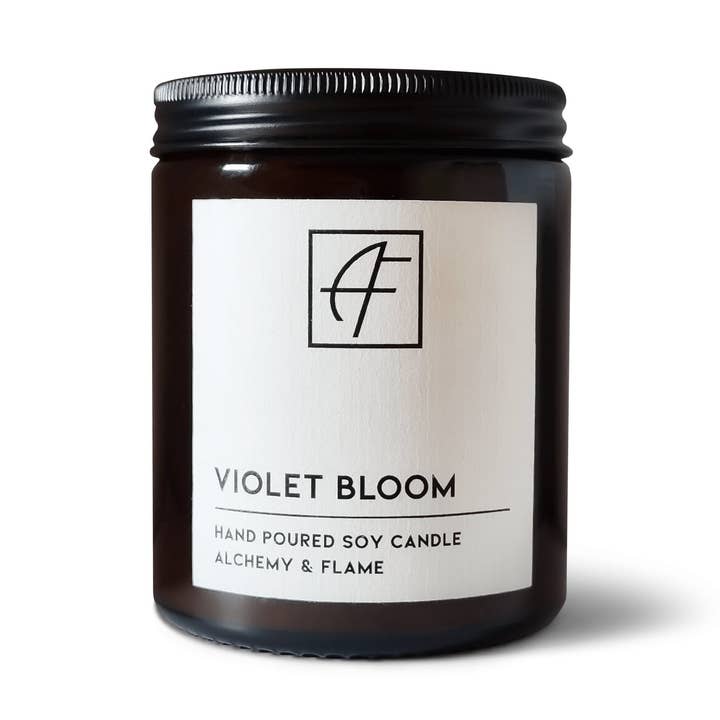 Vela Violet Bloom 170 g | Vela con mecha de madera para venta al por mayor de Alchemy and Flame