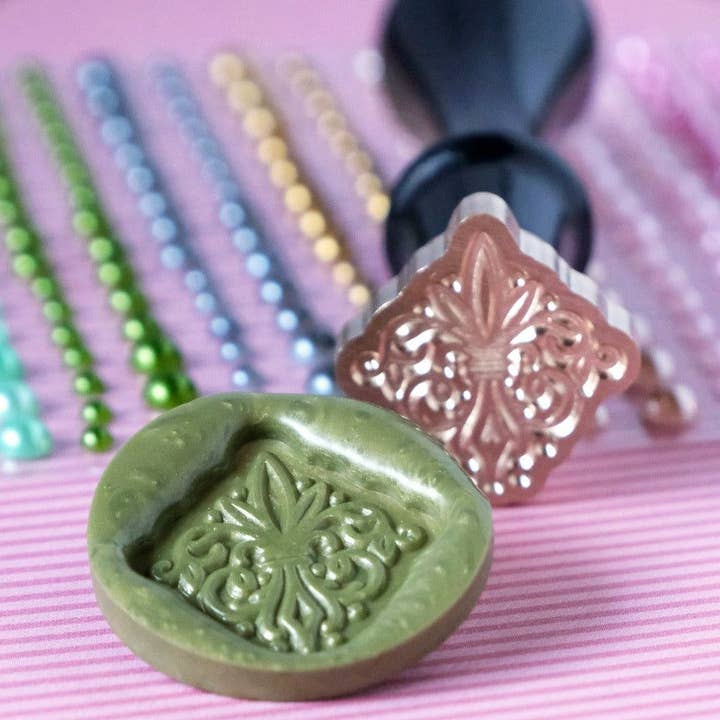 Honey Bee Stamps - Wholesale Rubber/Decorative Stamp - Fleur-de-Lis - Wax Stamper3