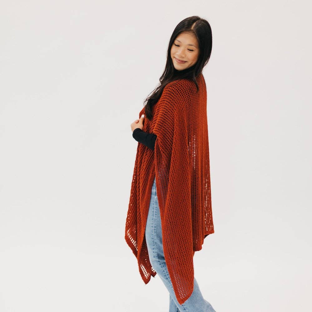 Pretty Simple - Wholesale Poncho - Women's - Cece Crochet Poncho Wholesale5