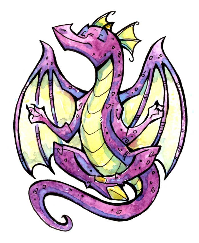 Corinne Roberts Illustration - Wholesale Sticker - Sticker - Meditating Dragon