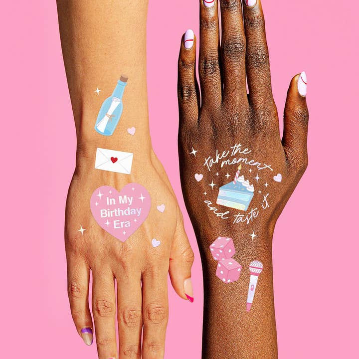 xo, Fetti - Wholesale Temporary Tattoo - Taylor Swift Birthday Era Tattoos - 50 temporary tattoos