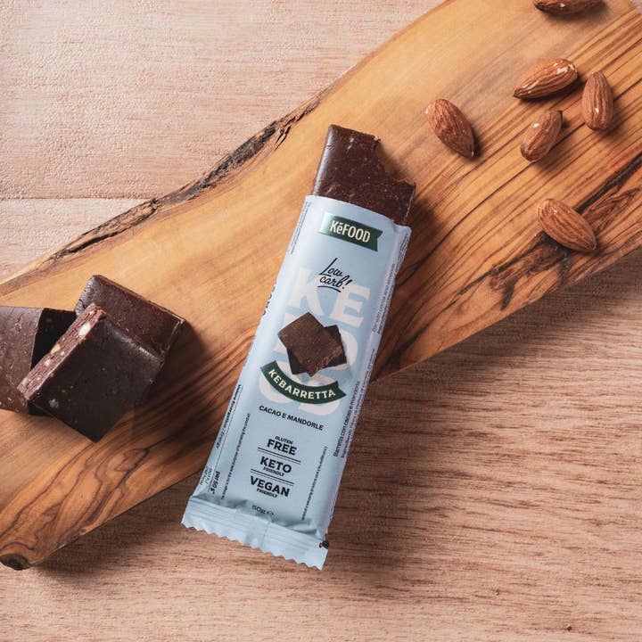 KeFood - Wholesale Chocolate Bar - COCOA AND ALMOND PROTEIN BAR KETO VEGAN BOX 12PCS
