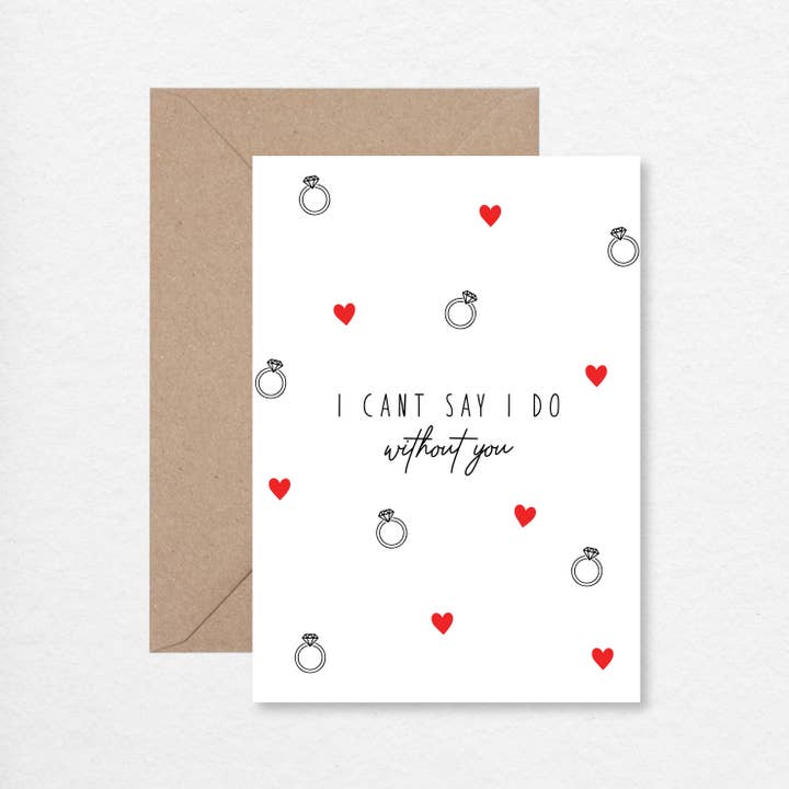 Não posso dizer que faço sem você Cartão comemorativo A6 por atacado de EK DESIGN