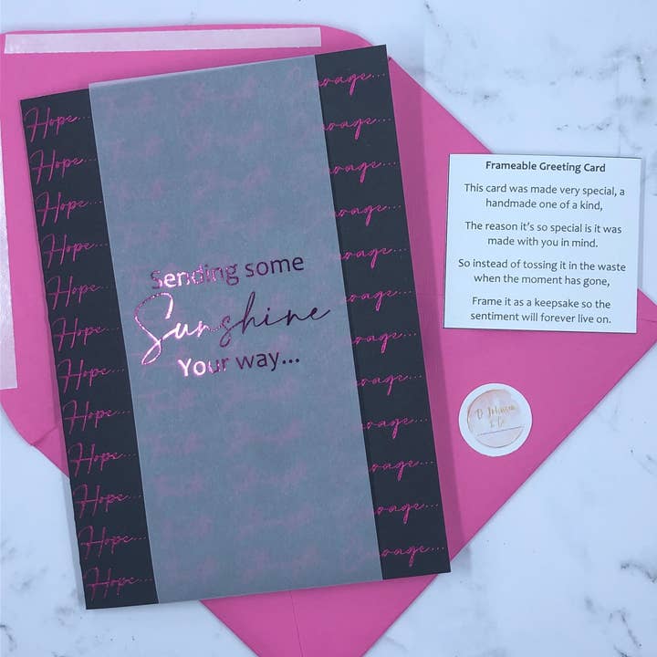 D. Johnson & Co Greetings - Wholesale Thinking of You Card - Sending Some Sunshine Thinking Of You Card3