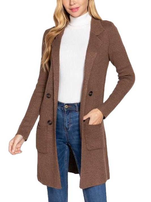 Vanilla Monkey - Vente Veste – femme - Veste à col cranté avec boutons et poches sur le devant1