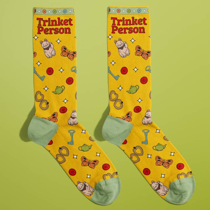 FUN CLUB - Wholesale Socks - Women's - Trinket Person Socks (funny gift, thrift lover