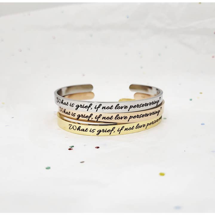 Vad är sorg, om inte älskar uthållig? Sorg Smycken Armband minnesmärke gåva prydnad för wholesale av Engraved4Ever