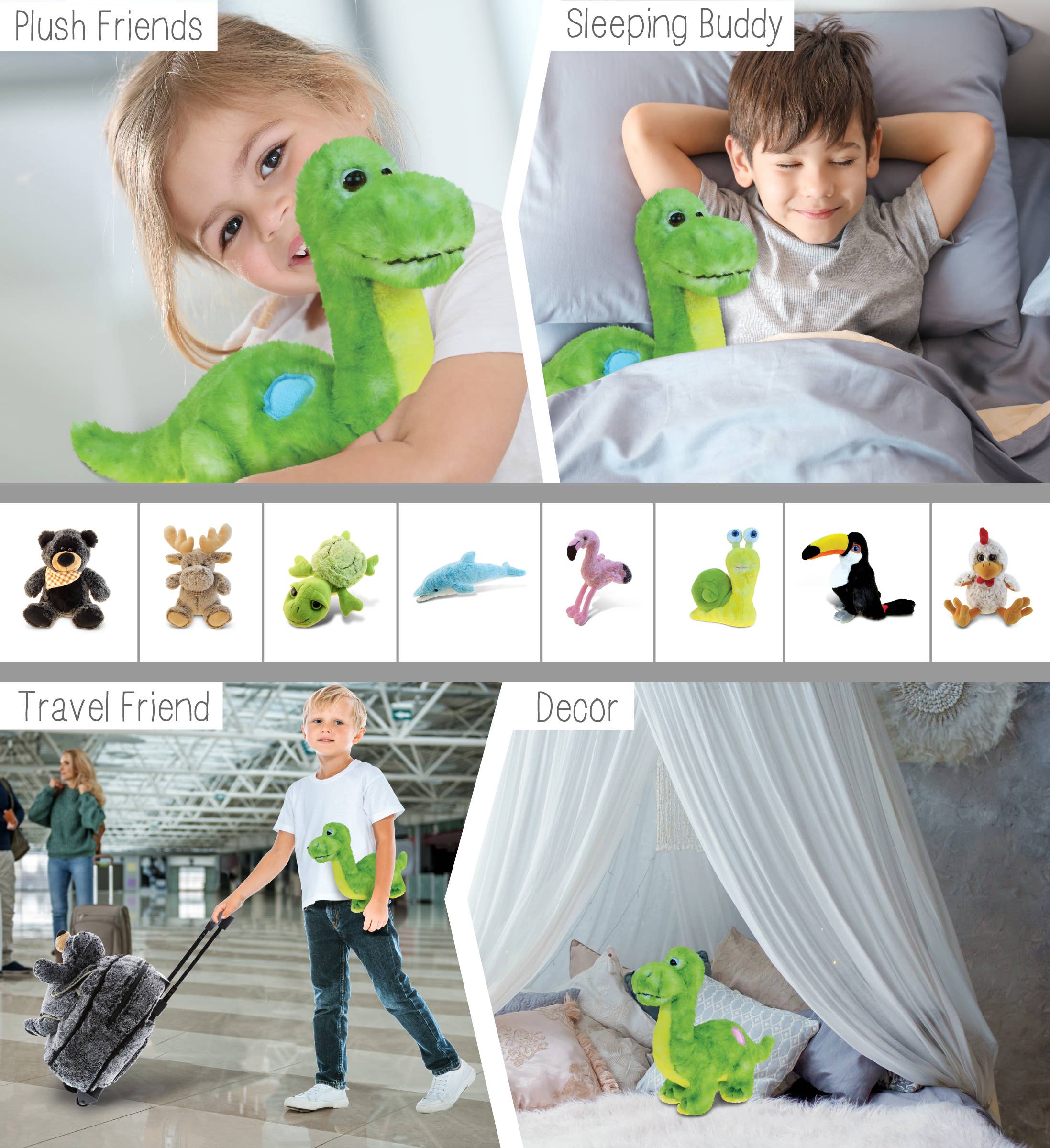 Cota Global - Wholesale Stuffed/Plush Toy - Kids & Baby - Super Soft Plush - Green Dinosaur3