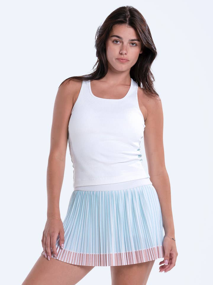 Débardeur côtelé pour femme - Blanc pour la vente par Lucky In Love