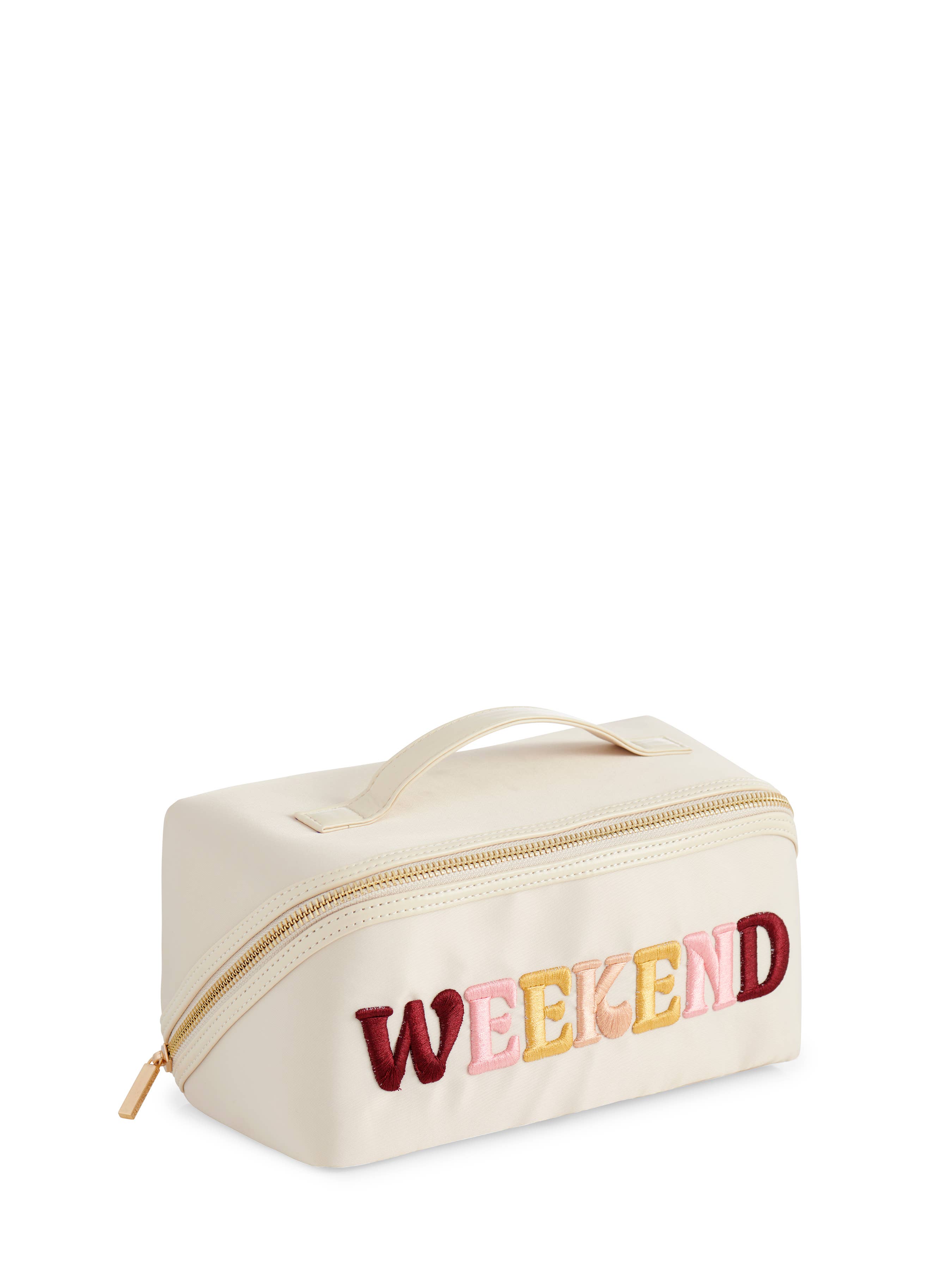 Shiraleah - Wholesale Makeup/Cosmetic Bag - "WEEKEND" COSMETIC ZIP POUCH,IVORY0