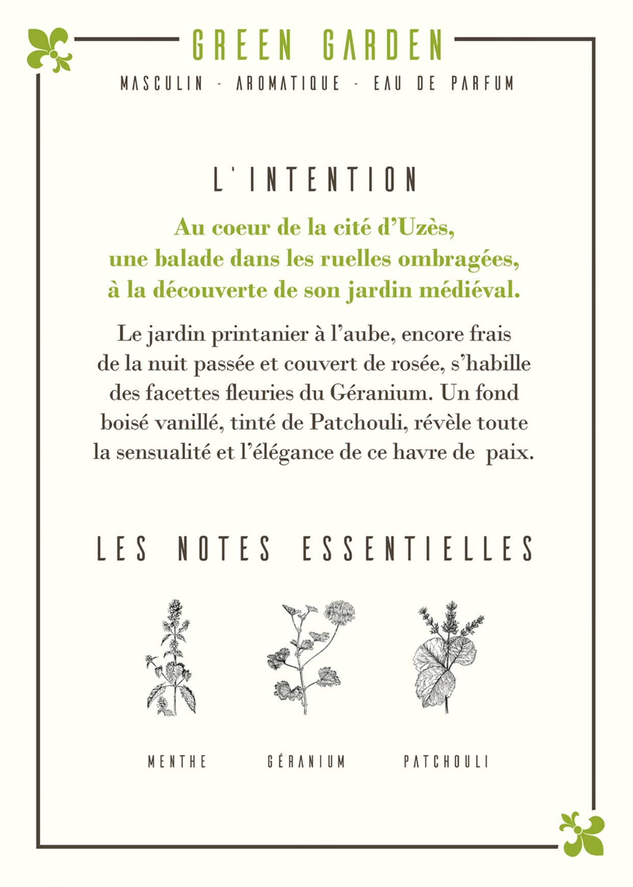 Les Parfums D'Uzège – Engroshandel Parfume/eau de toilette – GREEN GARDEN - Eau de Parfume - 50 ML3