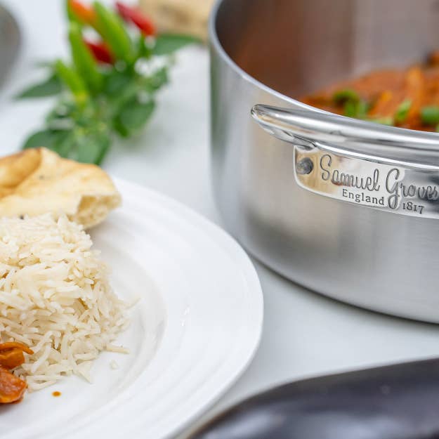 samuel groves - Wholesale Cooking Pot - Classic 26cm Stainless Steel Triply Casserole Pan with Lid8