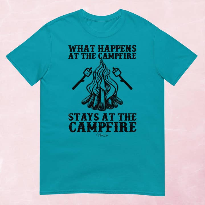 Piper Lou Collection - Wholesale Screen printed t-shirt – Women′s - What Happens At The Campfire Graphic Tee5