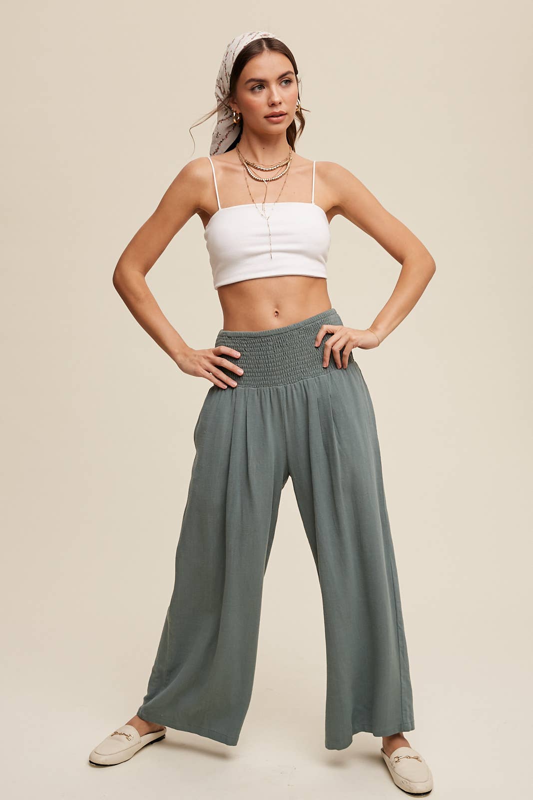 Listicle - Wholesale Pants - Women's - Smocked Waist Wide Leg Pants
Smocked Waist Wide Leg Pants
20