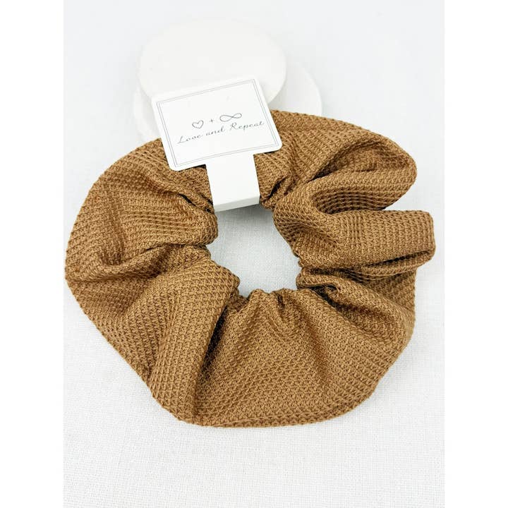 MIX COLOR Waffle Textured Soft Scrunchies for wholesale on Faire