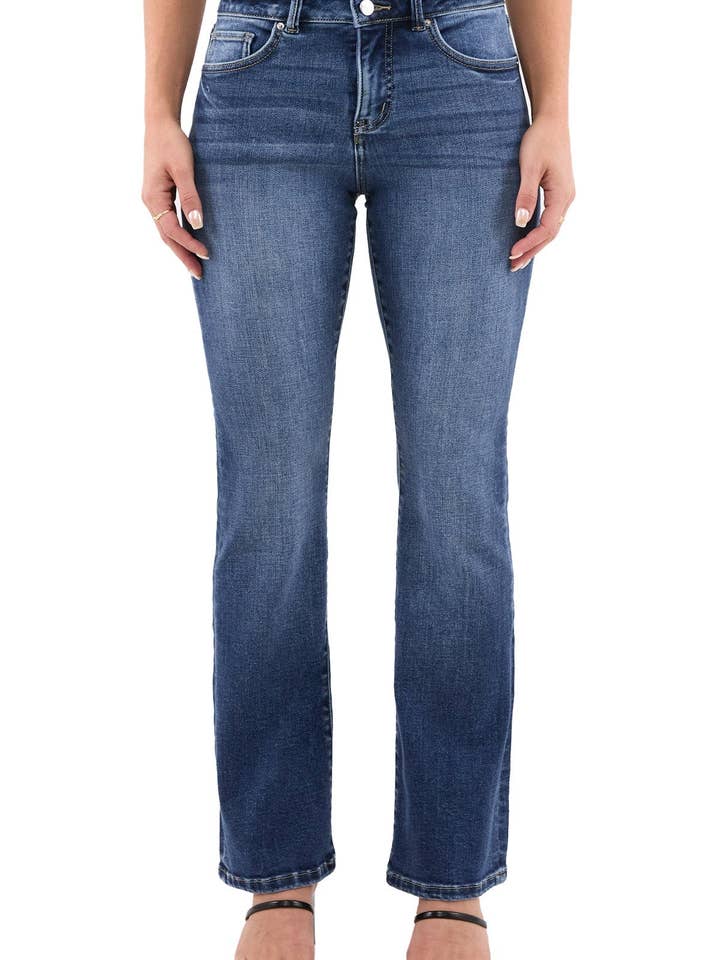 Plus Size Mia High Rise 2-Button Bootcut Jeans for wholesale by RFM