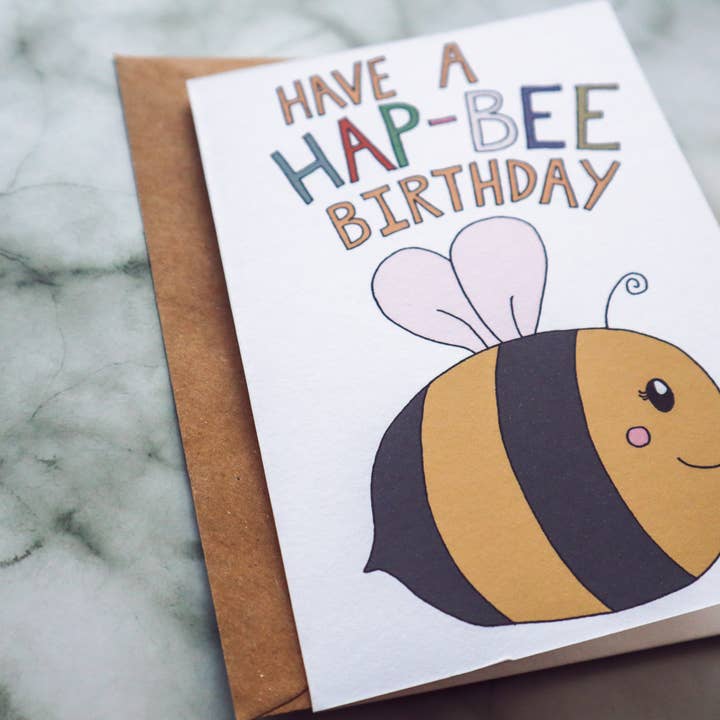Harris Card Co - Wholesale Birthday Card - Children's Birthday Card - Hap-bee Birthday