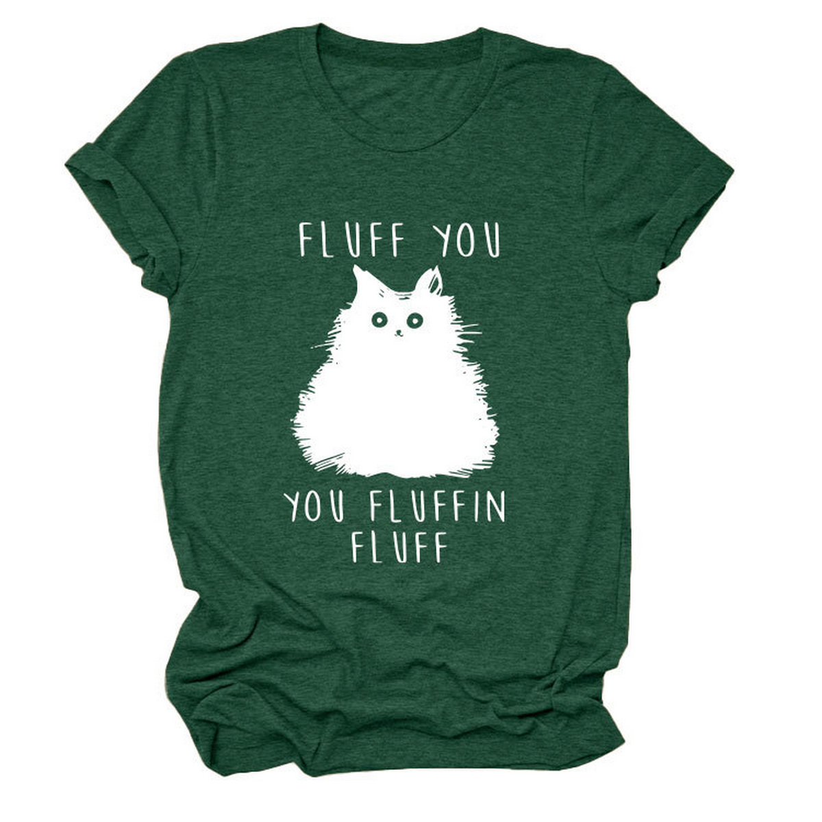 ACCITY - Wholesale Screen Printed T-Shirt - Women's - Women’s Graphic Tee – Fluff You Cat Print_CWTTSL051015