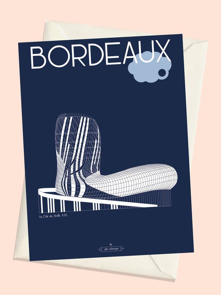 Postcard BORDEAUX, The City of Wine for wholesale by Julie Roubergue