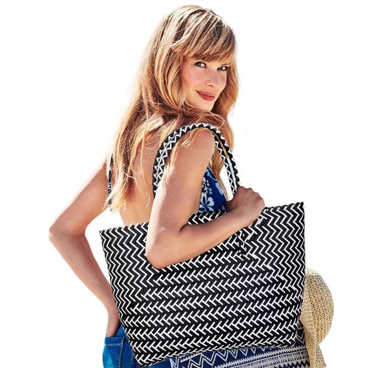 Basket Woven Tote Bag Beach Bag for wholesale by Shopping2help
