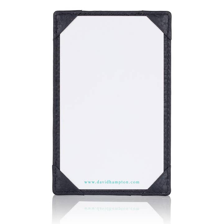 Slate Grey Richmond Leather Jotter for wholesale by David Hampton