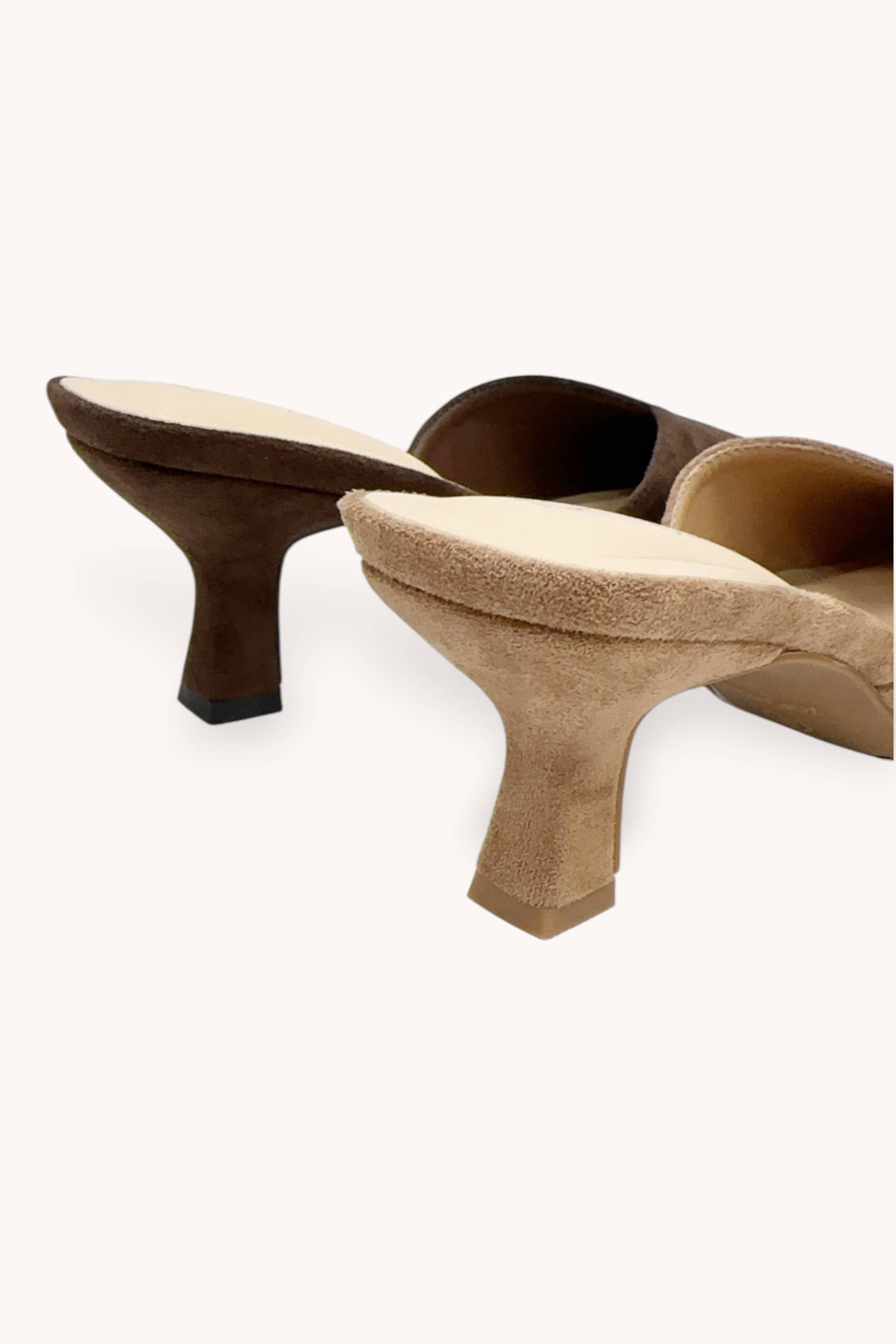 CCOCCI - Wholesale Low Heels - Women's - MORLEY-26 FAUX SUEDE POINTED TOE MUL KITTEN HEELS5