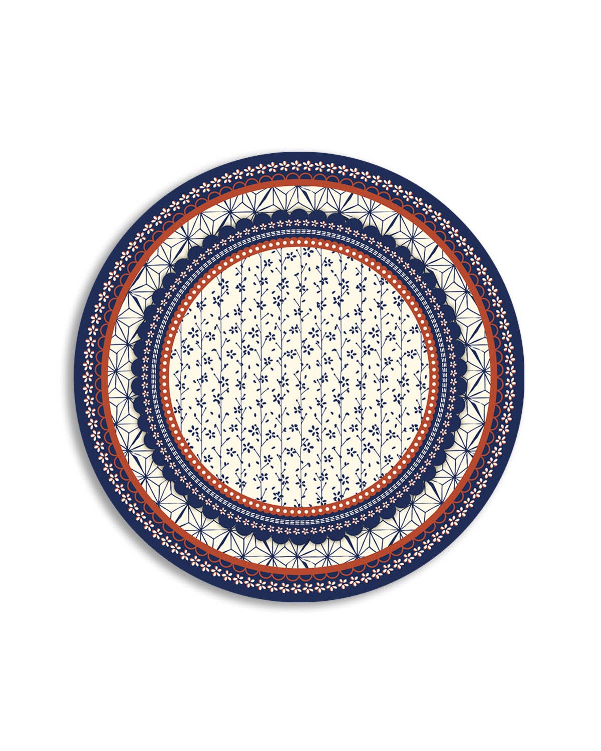 Emily Evans - Vente Sets de table - Ensemble de 6 sets de table ronds motif Japon8