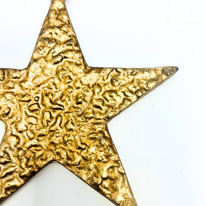 David Christopher's Collection - Wholesale Christmas Decoration - Ornate Gold Star Ornament 6”