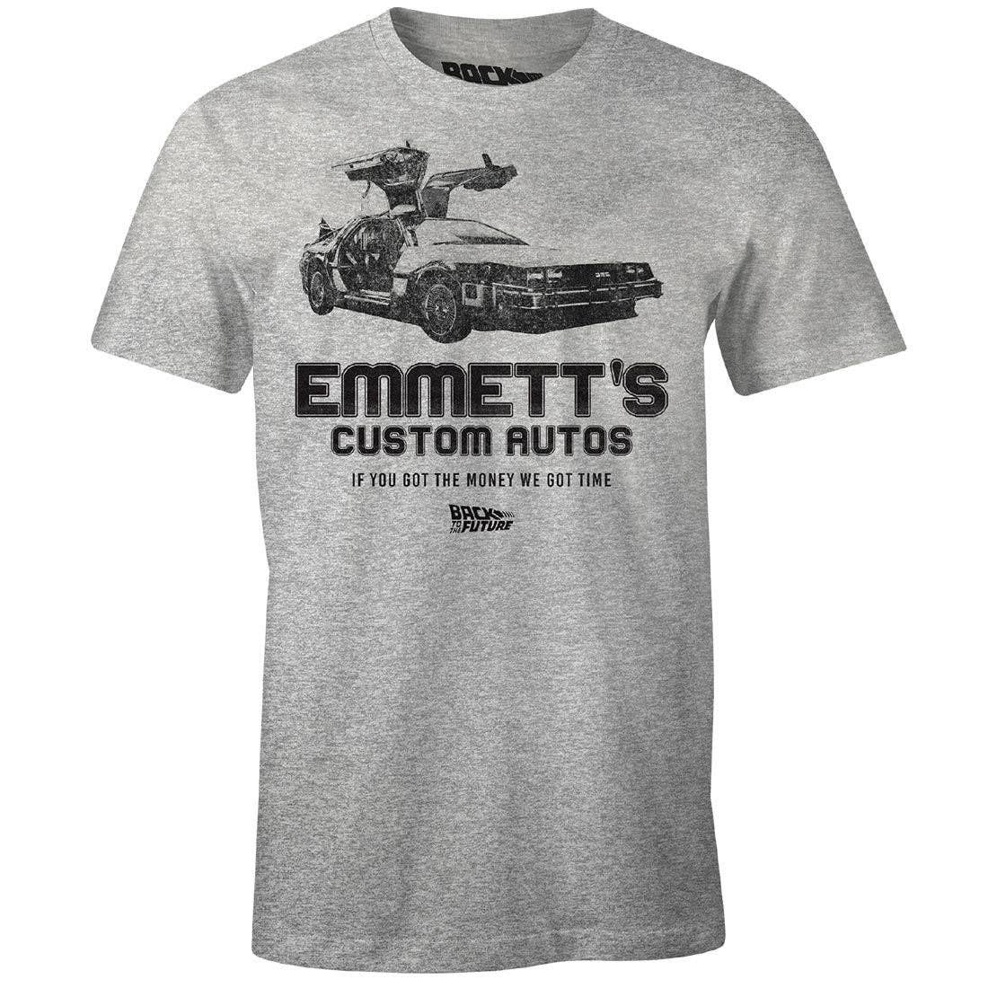 Grigio melange T-shirt "Back to the Future" - Emmett's Custom Autos in vendita all'ingrosso su Faire0