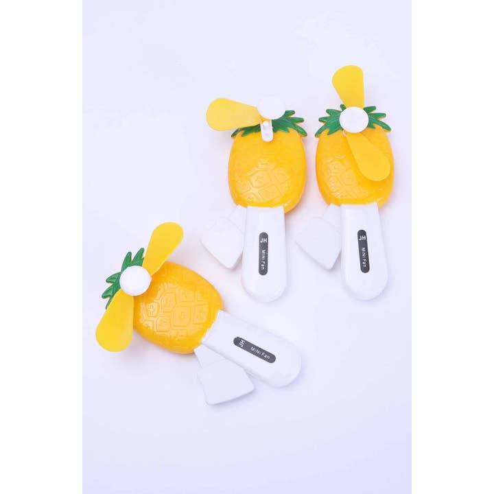 Amerikan Basics - Wholesale Handheld Folding Fan - Pineapple Hand Summer Fan1