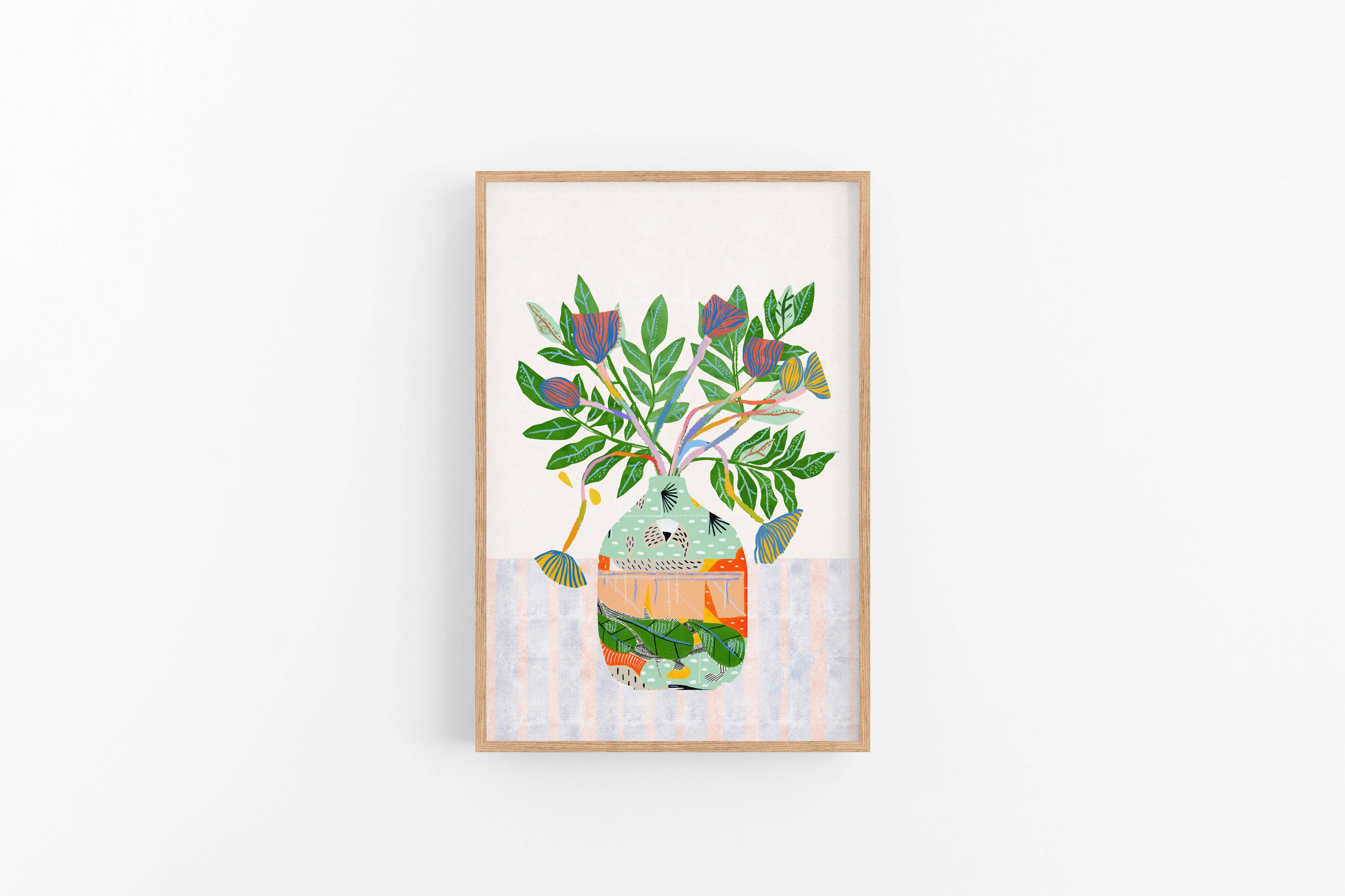 Violet Red Studio - Wholesale Art Print - Greenery Bouquet Print