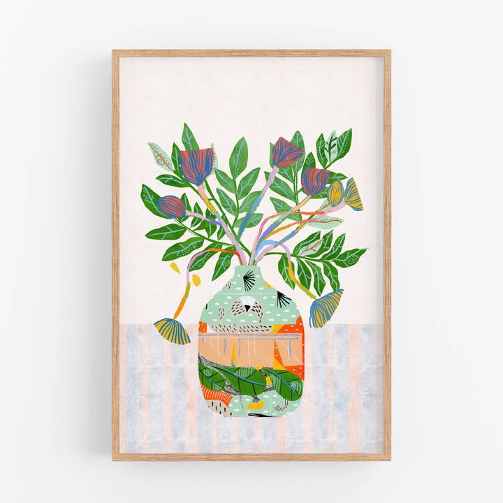 Greenery Bouquet Print for wholesale by Violet Red Studio
