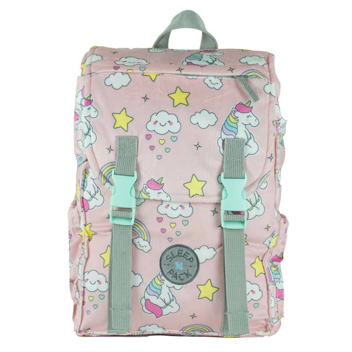 Mimish - Wholesale Sleeping Bag - Kids - Sleep-n-Pack: Packable Little Kid's Sleeping Bag & Backpack, Cozy Mink, Unicorns3