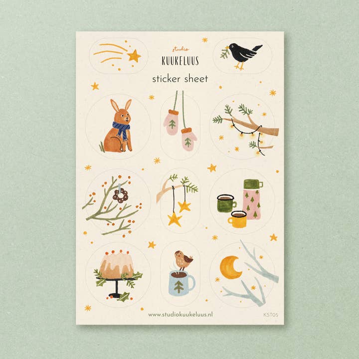 Studio Kuukeluus - Wholesale Sticker - Sticker Sheet Winter0