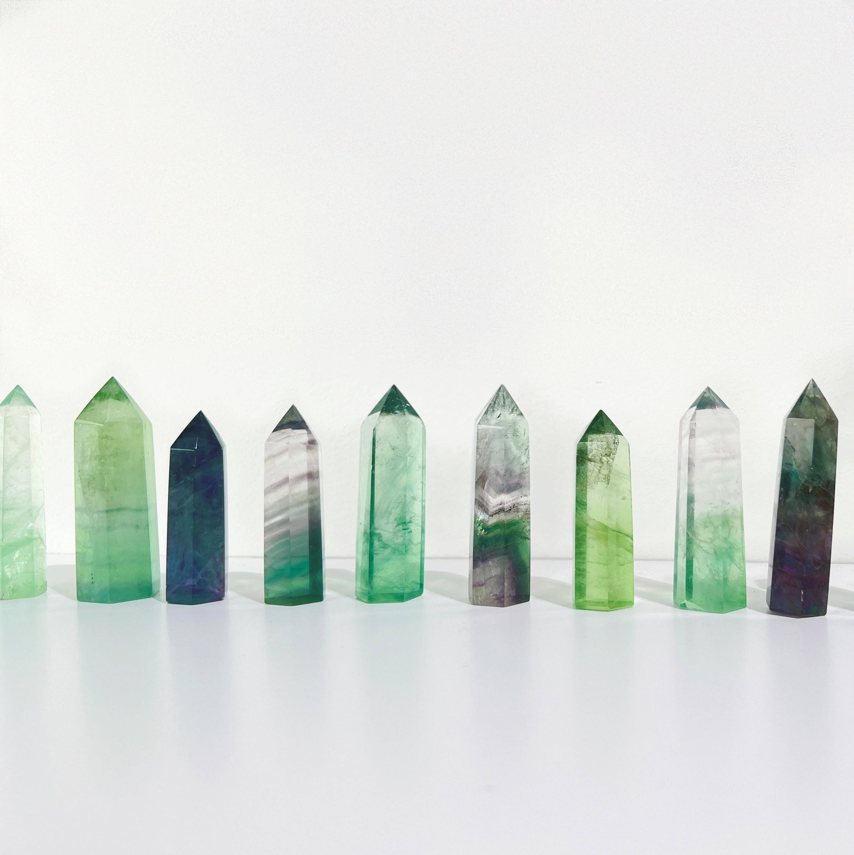Sow the Magic – wholesale Spiritual stone/crystal – Natural Green Fluorite Quartz Crystal Point1