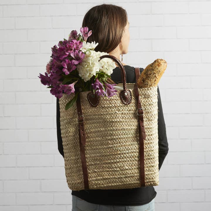 Verve Culture - Wholesale Backpack - Women's - Moroccan Shopping Basket Backpack