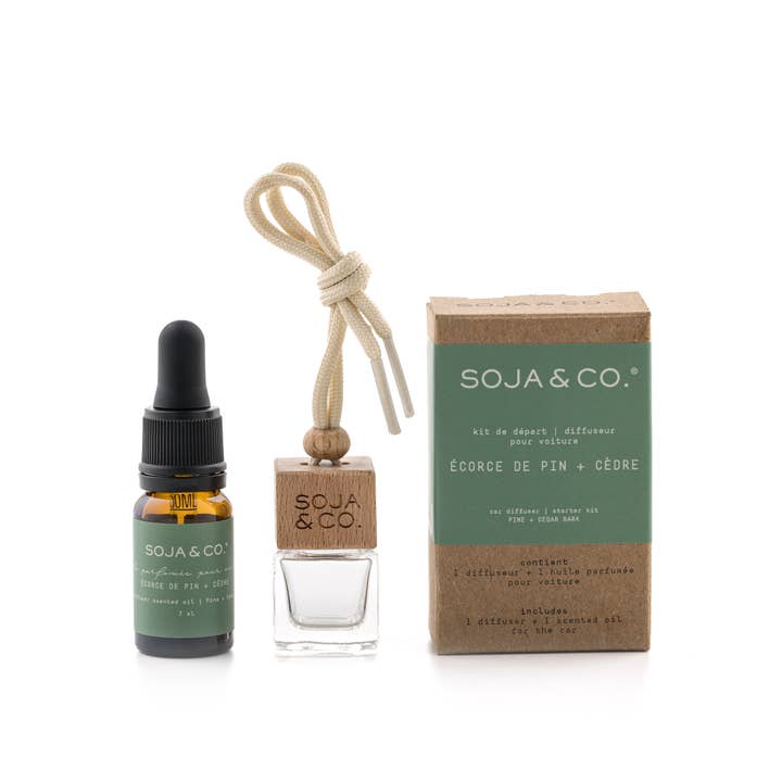 Diffuseur pour voiture | Écorce de pin + Cèdre pour la vente par SOJA&CO.®