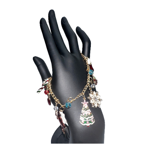 REMOVED BRAND - Wholesale Charm/Dangle Bracelet - Christmas Charm Bracelets w Pandora like beads -  382