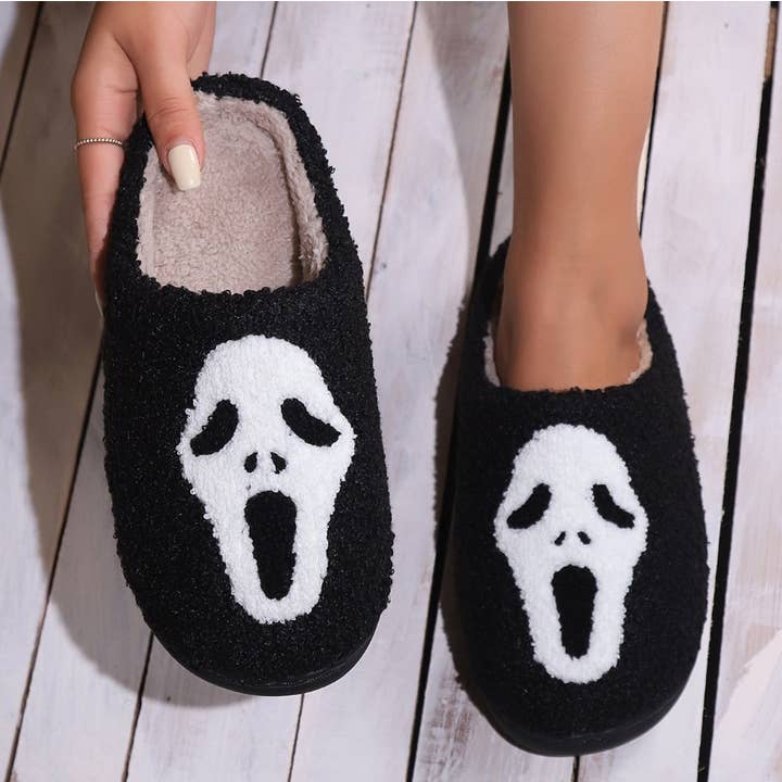 SCREAM Spooky Halloween Themed Slippers - HARO for wholesale on Faire