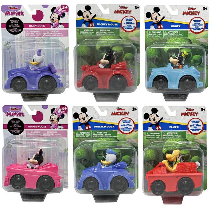 Jam'n Products - Wholesale Toy Car/Truck - Kids - DISNEY MICKEY AND FRIENDS 3.5" PULL BACK SINGLE BLISTER ASST