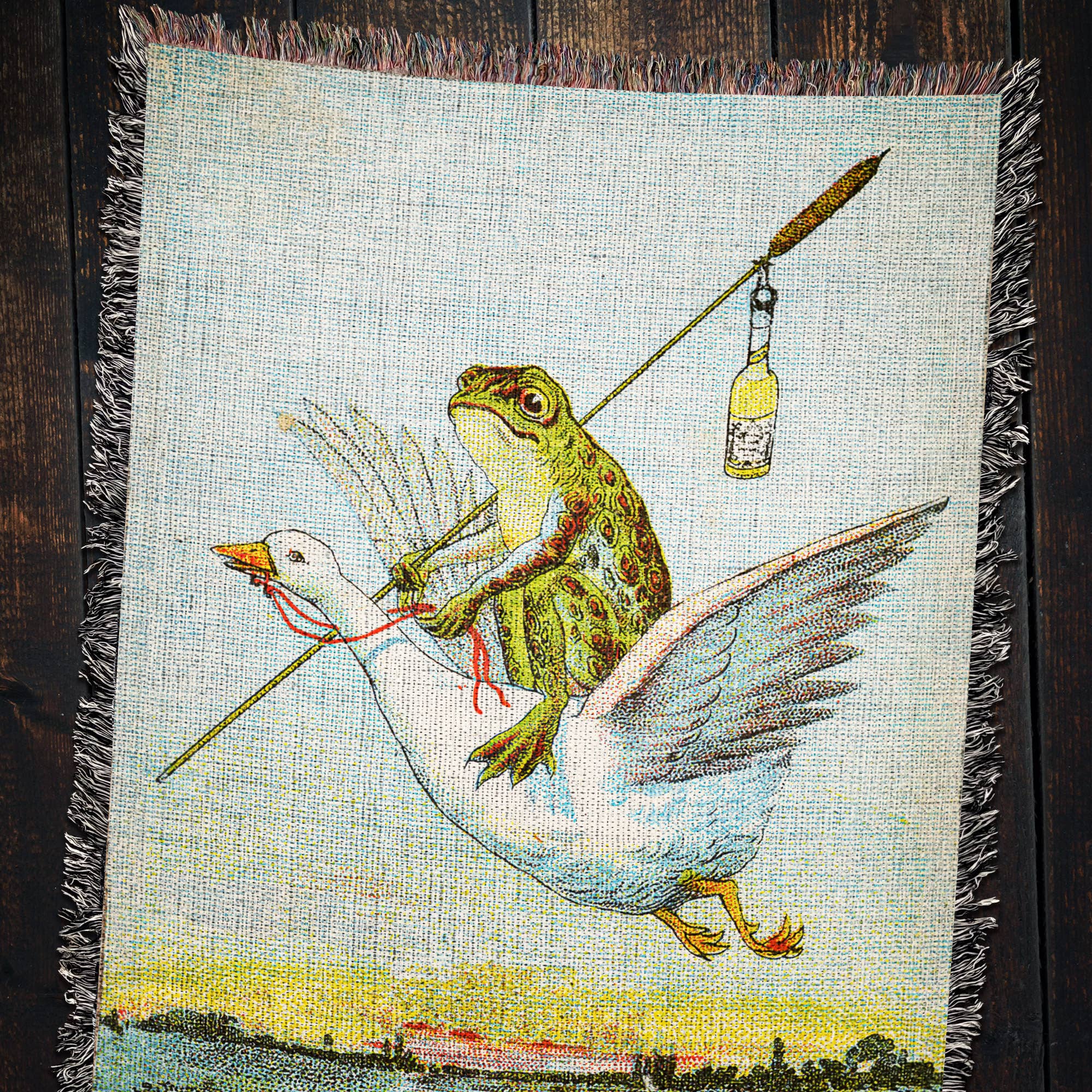 Killer Goods • Woven Blankets, Gifts, Home Decor – Manta para sofá por atacado – Manta Arrog Vintage em Ganso Voador Tecido3