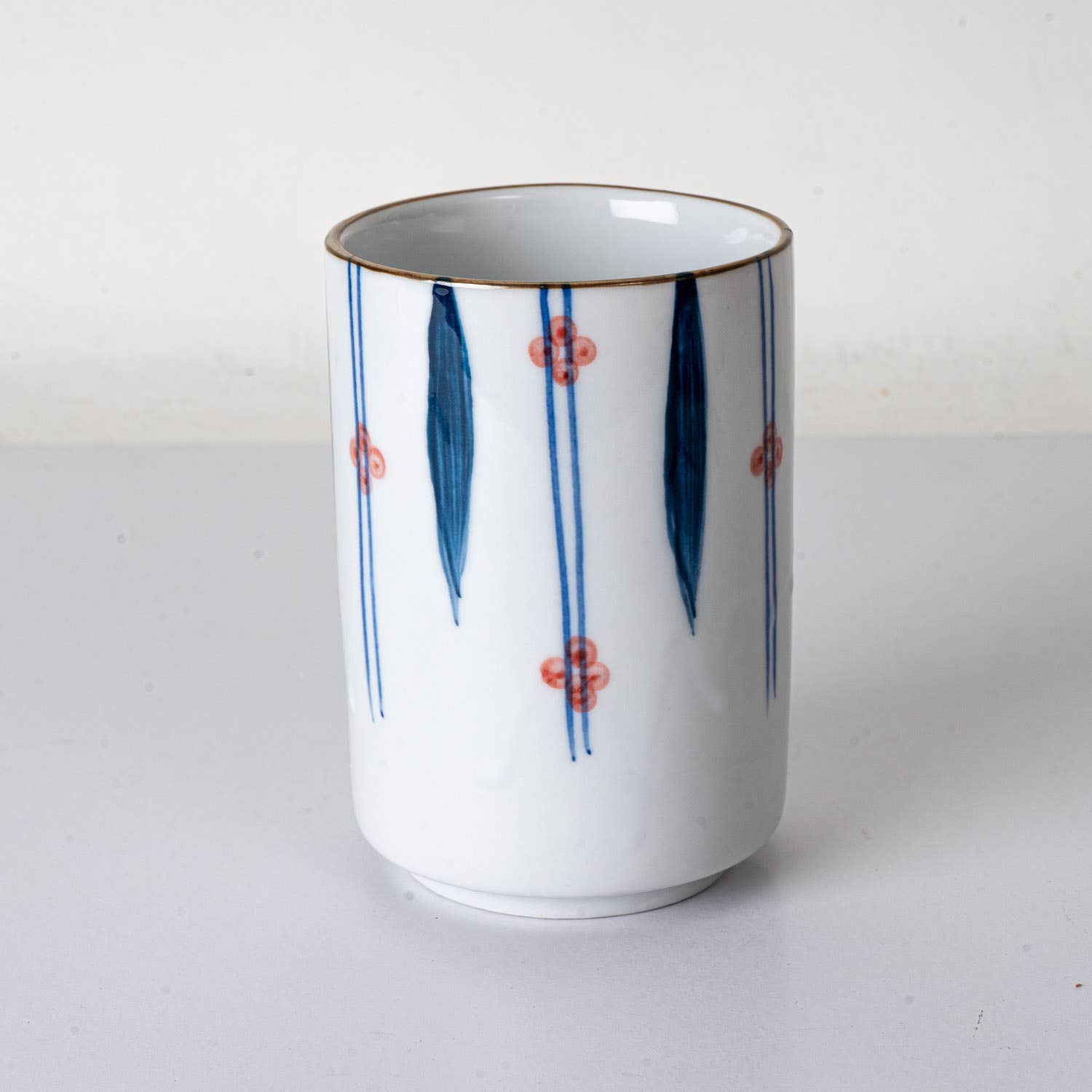 Urban Tokyo - Wholesale Coffee Mug - Tokusa Lines Yunomi Style Tea Cup Reactive Glaze 10 fl oz (12/72)1