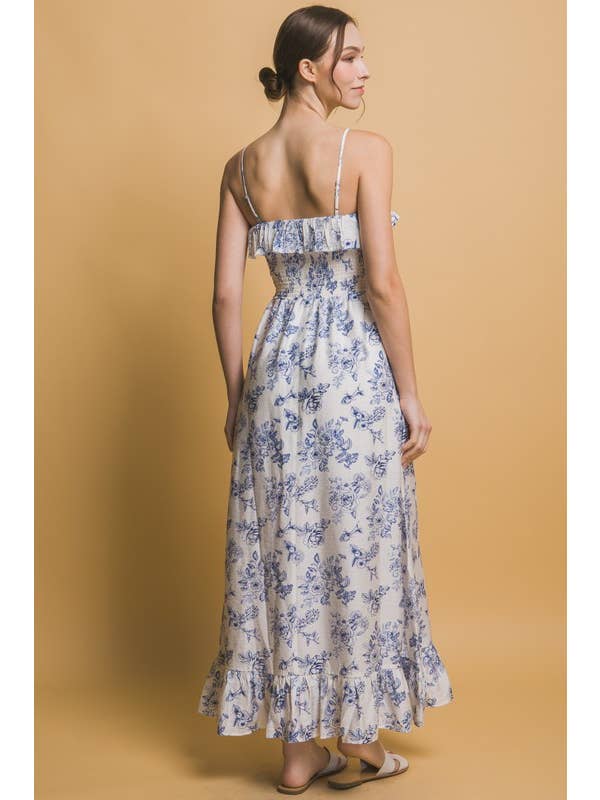 Vanilla Monkey - Wholesale Dress - Women's - Smocked Floral Maxi Dress