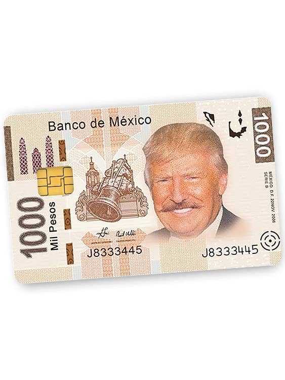 Trump Banco de Mexico Credit Card Skin Decal for wholesale by Shield Republic